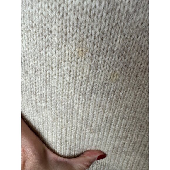 Moda‎ International Sweater Men Medium Beige Wool Knit Vintage Fair Isle Nordic - Picture 6 of 9